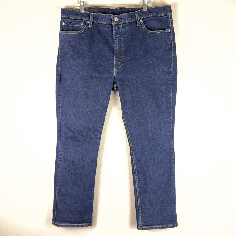 Levis 511 Slim Fit Jeans Mens 42x30 Dark Wash Blue Denim Red Tab Classic